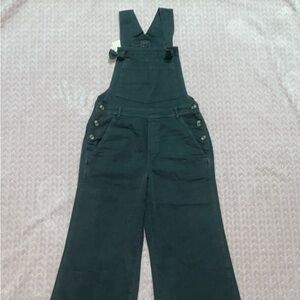 Aerie Womens Dark Gray Wide Leg Overalls